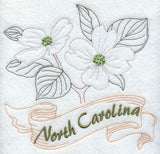 North Carolina - Dogwood (Redwork)
