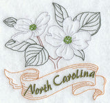 North Carolina - Dogwood (Redwork)