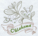 Oklahoma - Mistletoe (Redwork)
