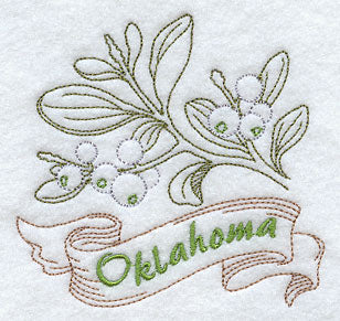 Oklahoma - Mistletoe (Redwork)