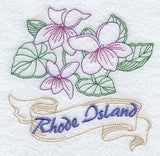 Rhode Island - Violet (Redwork)