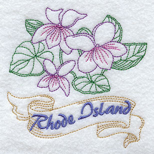Rhode Island - Violet (Redwork)