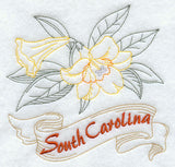 South Carolina - Carolina Jessamine (Redwork)