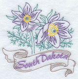 South Dakota - Pasque Flower (Redwork)