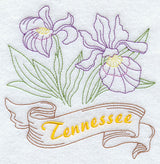Tennessee - Iris (Redwork)