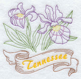 Tennessee - Iris (Redwork)