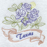 Texas - Bluebonnet (Redwork)
