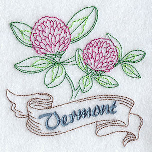 Vermont - Red Clover (Redwork)