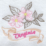 Virginia - Dogwood (Redwork)