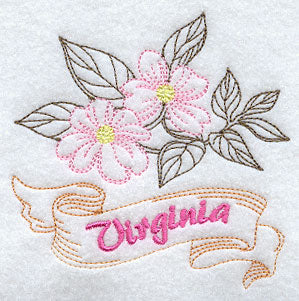 Virginia - Dogwood (Redwork)