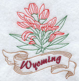 Wyoming - Indian Paintbrush (Redwork)
