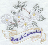 British Columbia - Pacific Dogwood (Redwork)