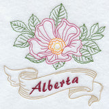 Alberta - Wild Rose (Redwork)