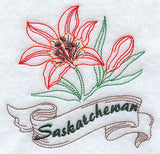 Saskatchewan - Western Red Lily (Redwork)