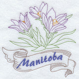 Manitoba - Prairie Crocus (Redwork)