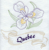 Quebec - Blue Flag Iris (Redwork)
