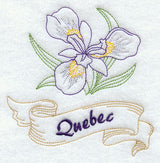 Quebec - Blue Flag Iris (Redwork)