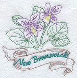New Brunswick - Purple Violet (Redwork)