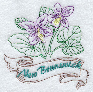New Brunswick - Purple Violet (Redwork)