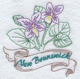 New Brunswick - Purple Violet (Redwork)