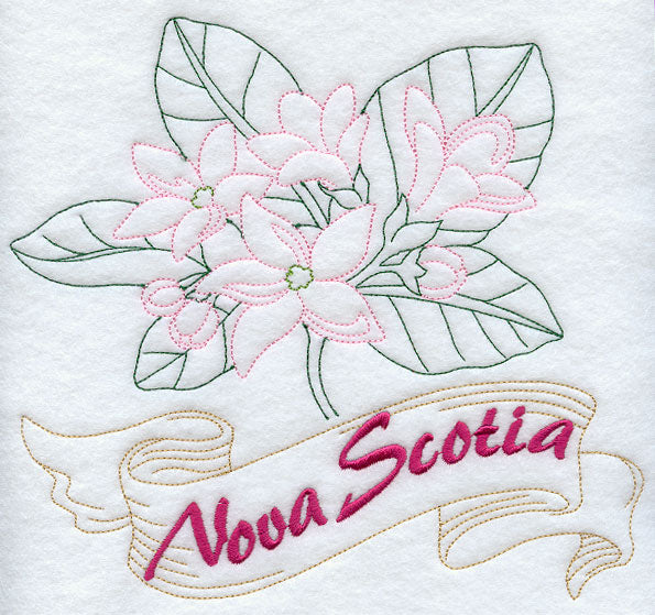 Nova Scotia - Mayflower (Redwork)
