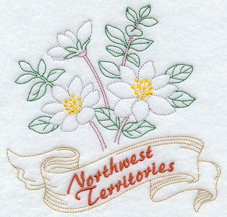 Northwest Territories - Mountain Avens (Redwork)