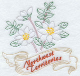 Northwest Territories - Mountain Avens (Redwork)