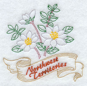 Northwest Territories - Mountain Avens (Redwork)