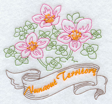 Nunavut - Purple Saxifrage (Redwork)