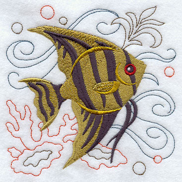 Angelfish Under the Sea Square