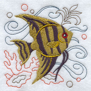 Angelfish Under the Sea Square