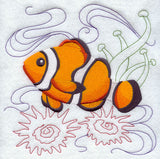 Clownfish Under the Sea Square