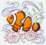 Clownfish Under the Sea Square