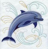 Dolphin Under the Sea Square