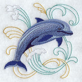 Dolphin Under the Sea Square