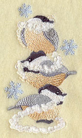 Festive Flock of Chickadees Stack