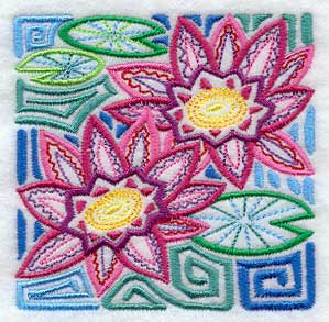 Mola Panama Pacific Water Lily Square