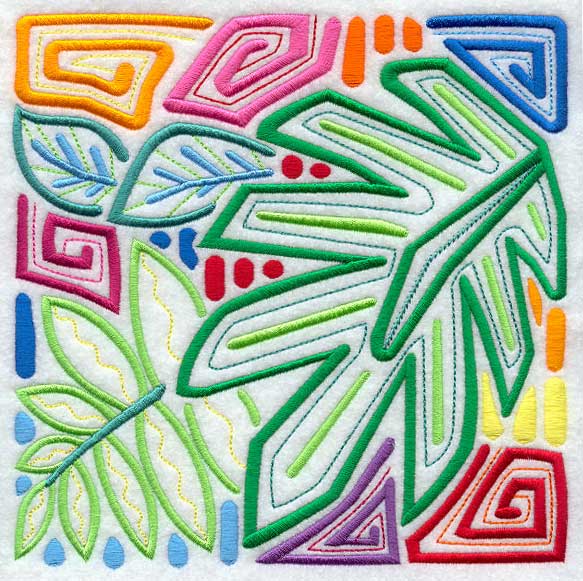 Mola Palm Leaf Square