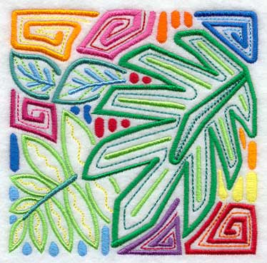 Mola Palm Leaf Square