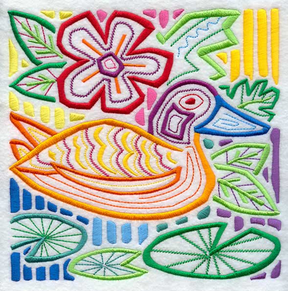 Mola Argentine Duck Square