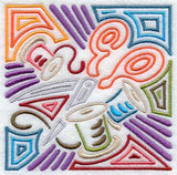 Mola Scissors and Thread Square