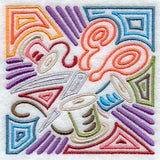 Mola Scissors and Thread Square