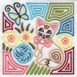 Mola Calico Cat Square