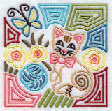 Mola Calico Cat Square