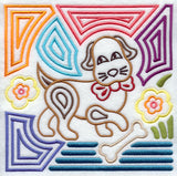 Mola Gingham Dog Square