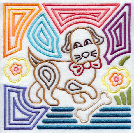 Mola Gingham Dog Square