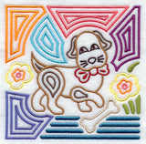 Mola Gingham Dog Square