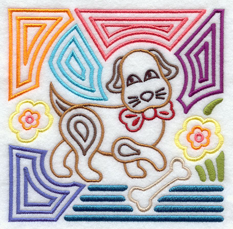 Mola Gingham Dog Square