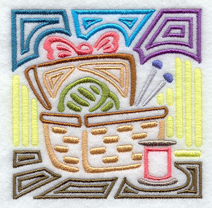 Mola Sewing Basket Square