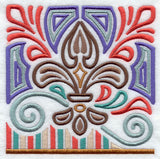 Mola Fleur de Lis Square